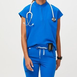 Royal Blue Figs Set (bottoms and top) XL